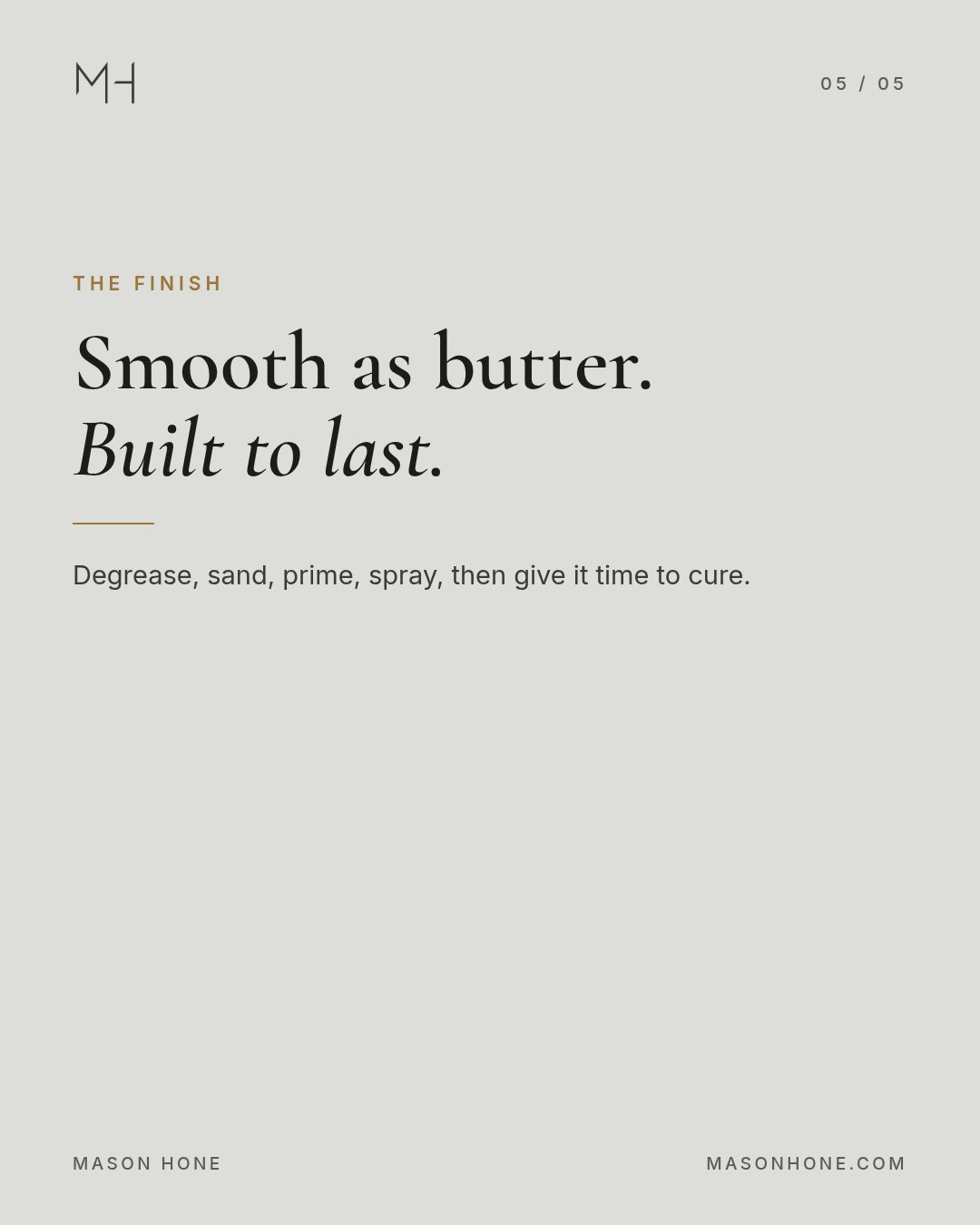 Closing slide: Smooth as butter, built to last