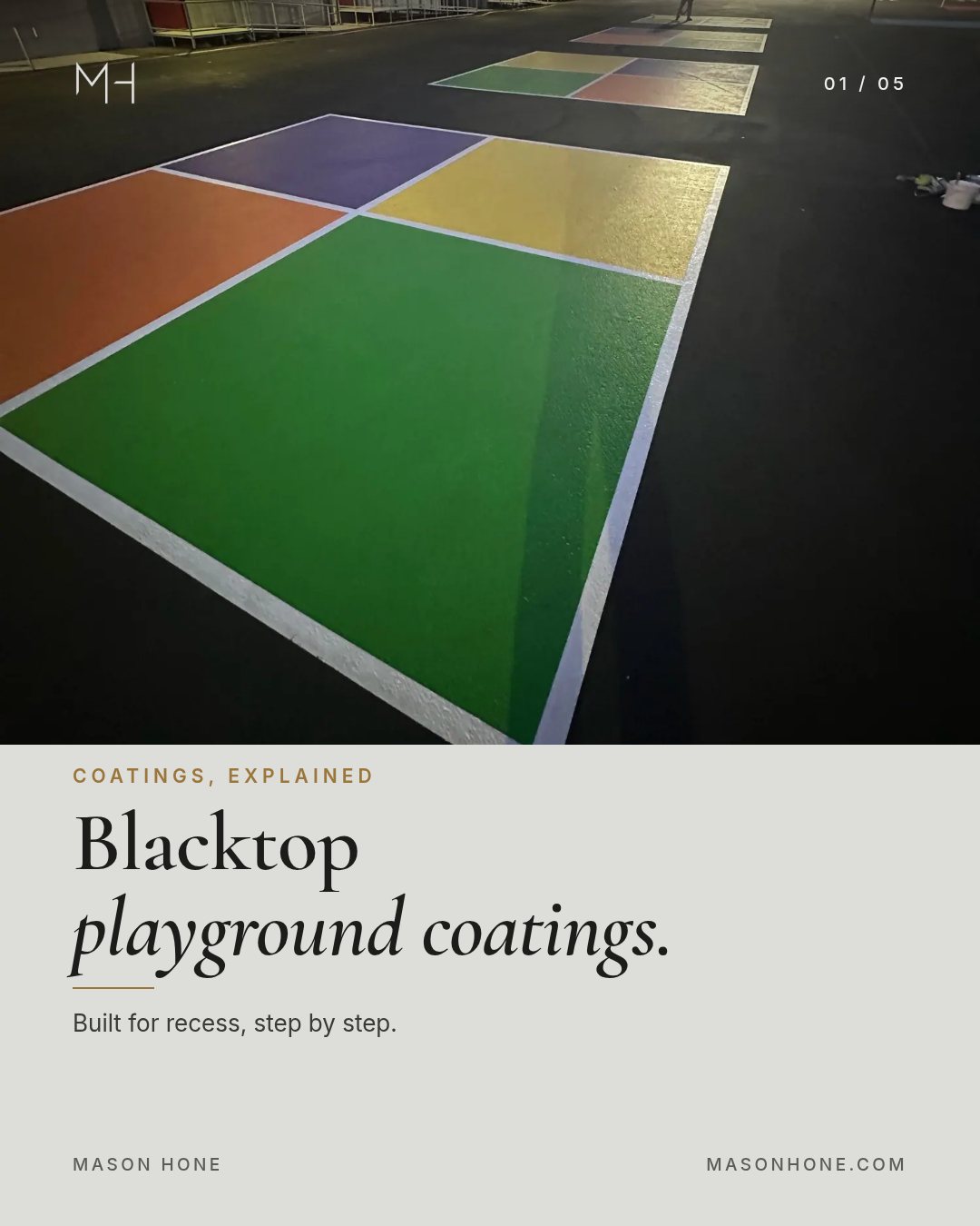Cover: Blacktop playground coatings