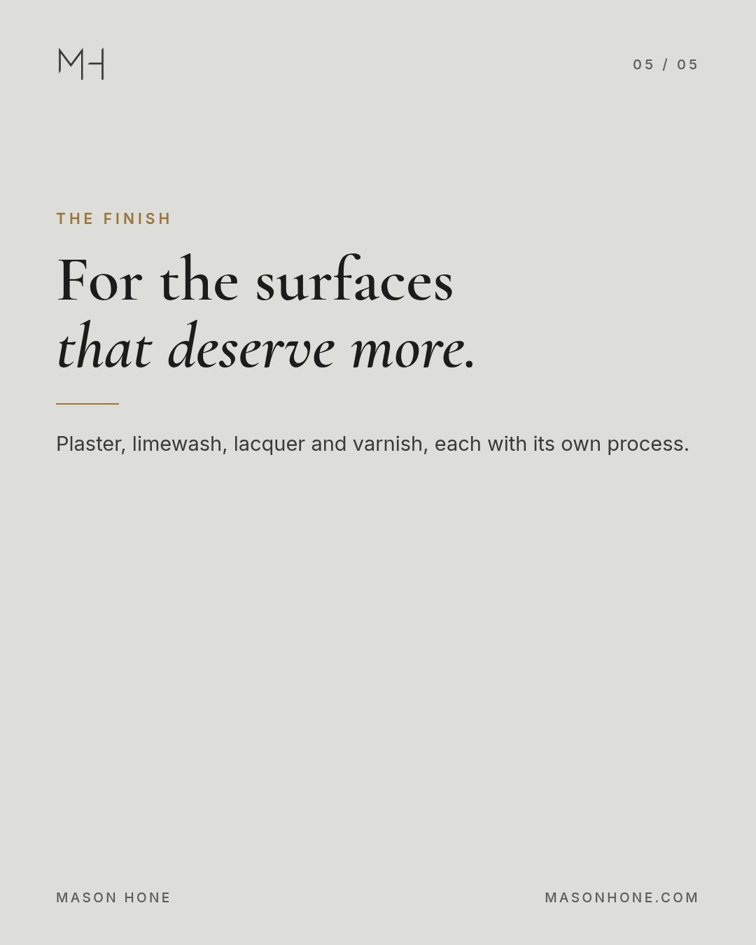 Closing slide: For the surfaces that deserve more